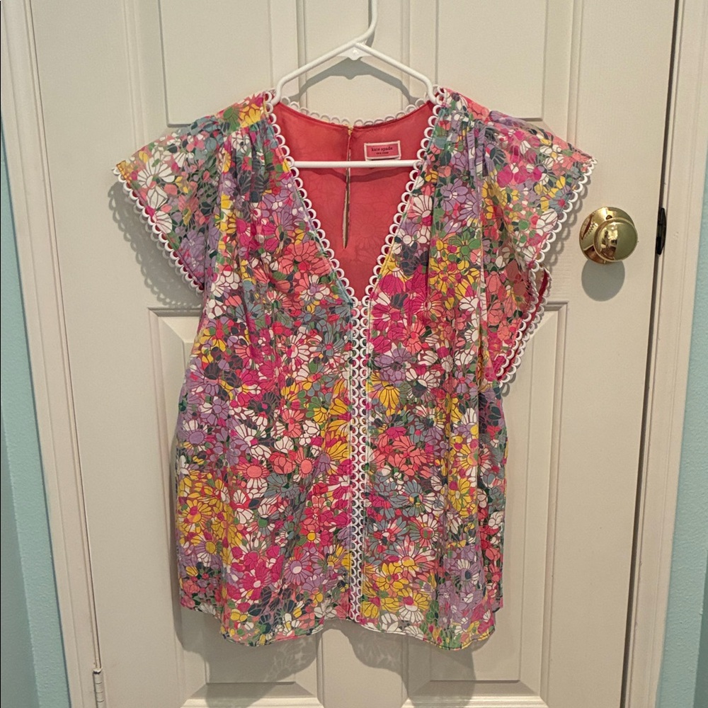 Kate Spade Vibrant Floral Blouse